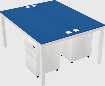 Shared rectangular desk