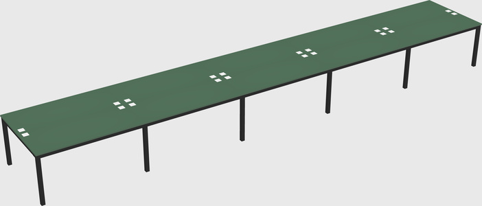 Shared rectangular desk