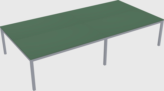 Shared rectangular desk