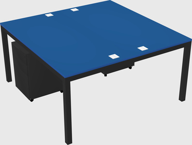 Shared rectangular desk