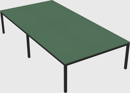 Shared rectangular desk