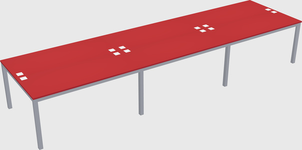 Shared rectangular desk