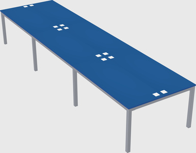 Shared rectangular desk