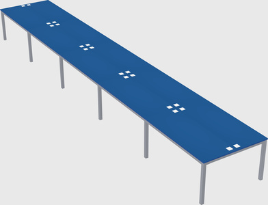 Shared rectangular desk
