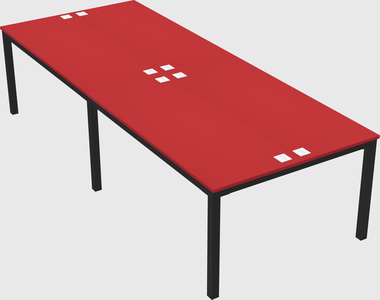 Shared rectangular desk