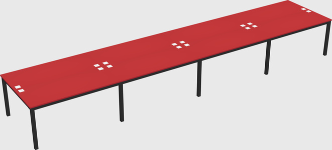 Shared rectangular desk
