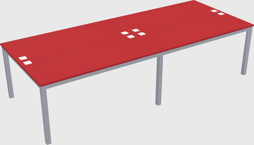 Shared rectangular desk