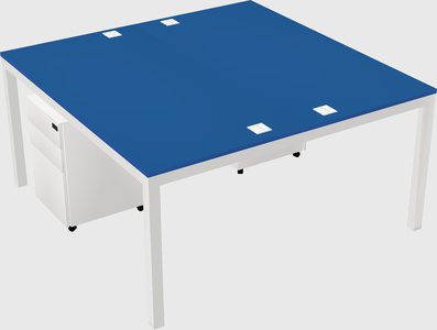 Shared rectangular desk