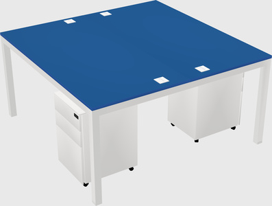 Shared rectangular desk