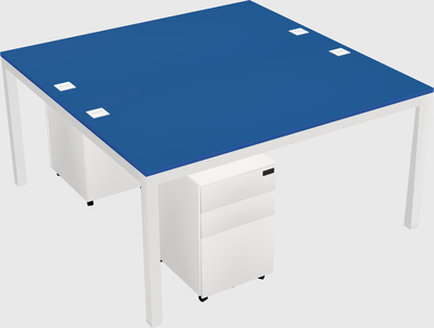 Shared rectangular desk