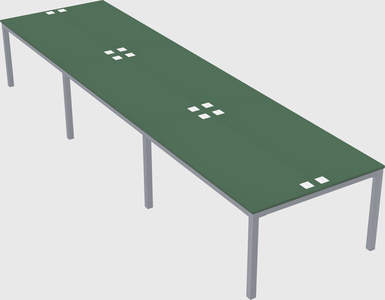 Shared rectangular desk