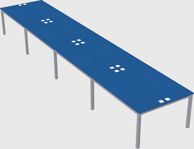 Shared rectangular desk