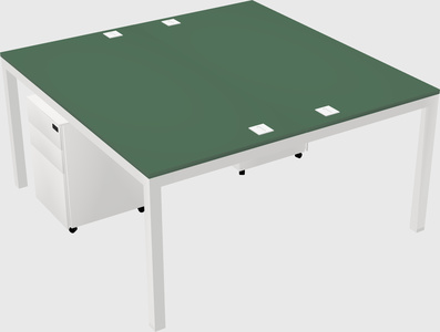 Shared rectangular desk