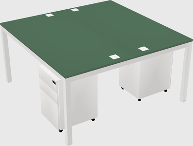 Shared rectangular desk