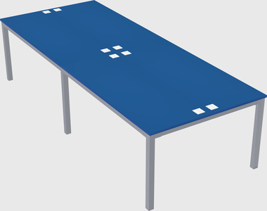 Shared rectangular desk