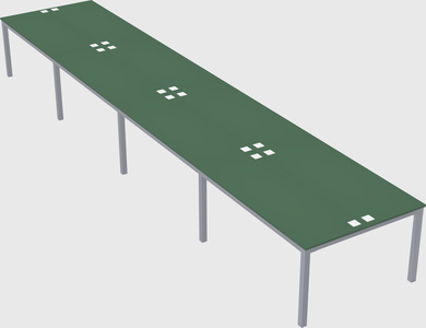 Shared rectangular desk