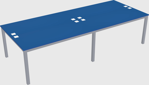 Shared rectangular desk