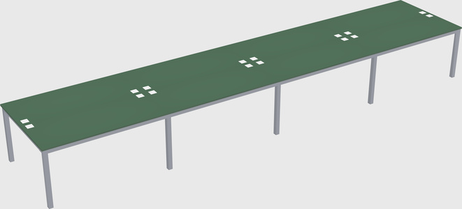 Shared rectangular desk