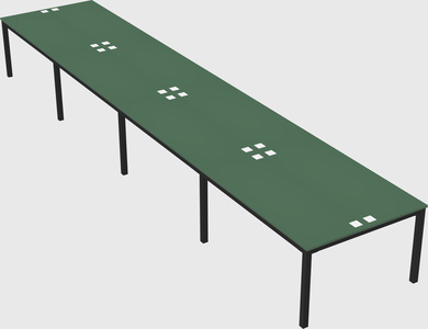 Shared rectangular desk