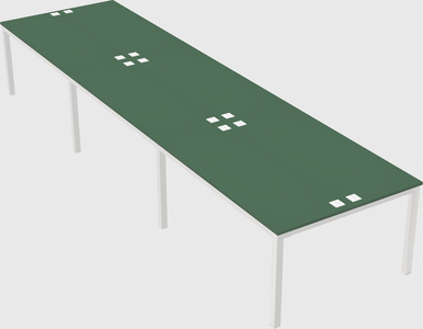 Shared rectangular desk