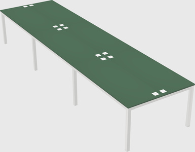 Shared rectangular desk