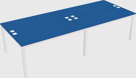 Shared rectangular desk
