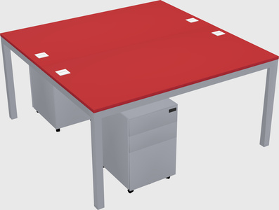Shared rectangular desk