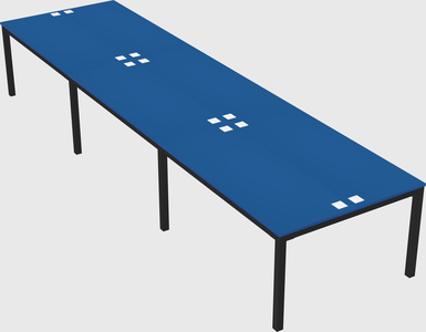 Shared rectangular desk