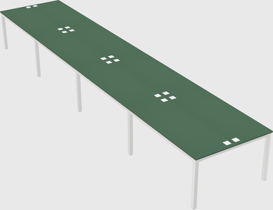 Shared rectangular desk