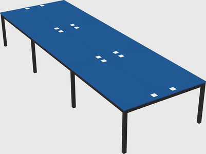 Shared rectangular desk