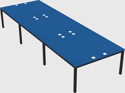 Shared rectangular desk