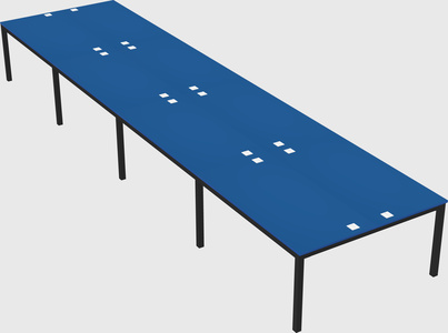 Shared rectangular desk