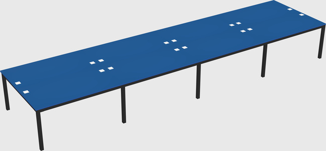 Shared rectangular desk