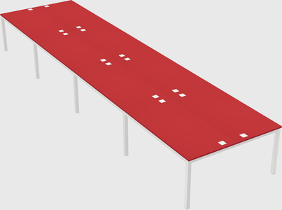 Shared rectangular desk