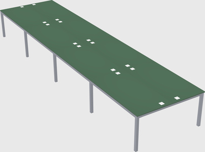 Shared rectangular desk