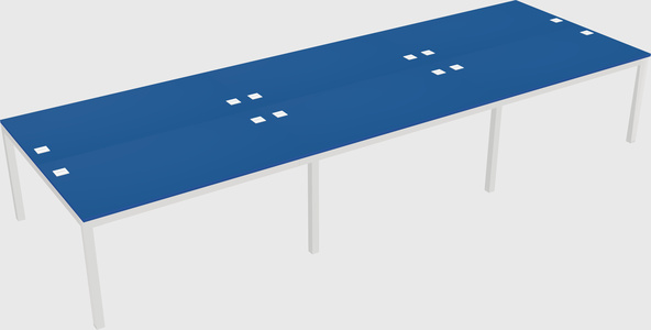 Shared rectangular desk