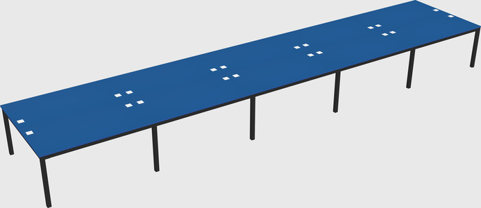 Shared rectangular desk