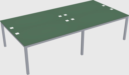 Shared rectangular desk