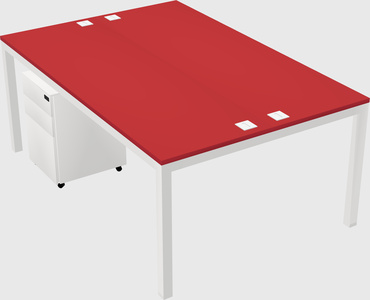 Shared rectangular desk