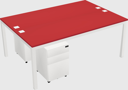 Shared rectangular desk
