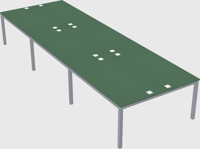 Shared rectangular desk