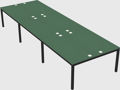 Shared rectangular desk