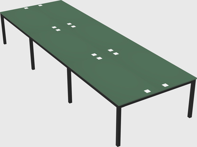 Shared rectangular desk