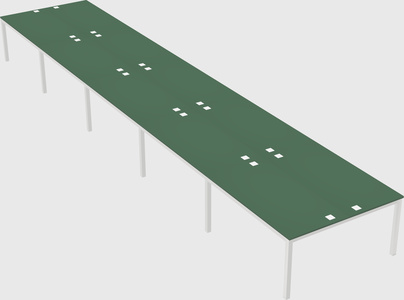 Shared rectangular desk