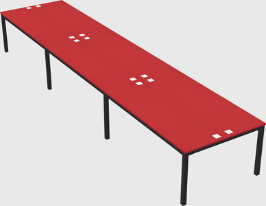 Shared rectangular desk