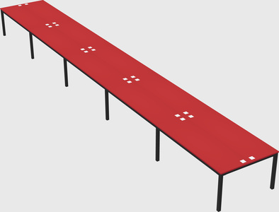 Shared rectangular desk