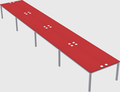 Shared rectangular desk