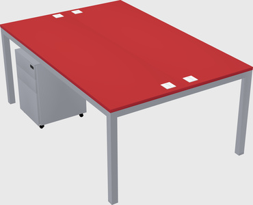 Shared rectangular desk