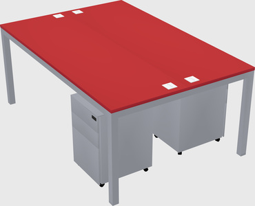 Shared rectangular desk