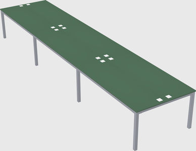 Shared rectangular desk